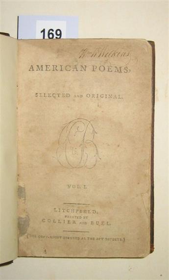 (LITERATURE.) [Smith, Elihu Hubbard; editor.] American Poems, Selected and Original.